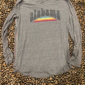 State of Mind Gray Long Sleeve with Rainbow Accent